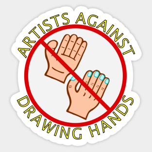 Artists Against Drawing Hands Emblem Sticker